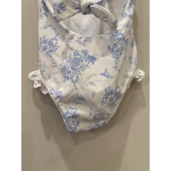 Janie and Jack Disney Alice in Wonderland swimsuit with scalloped eyelet trim 3T - Picture 6 of 8